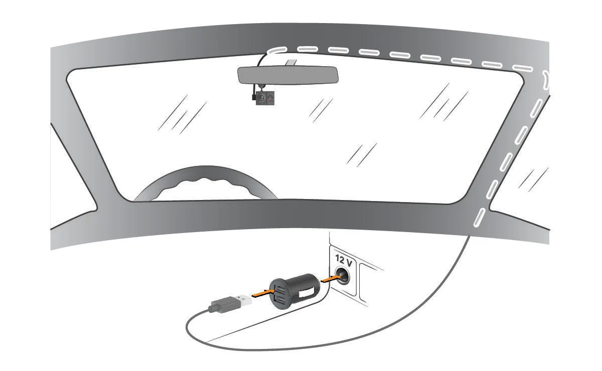 dash cam cable routing
