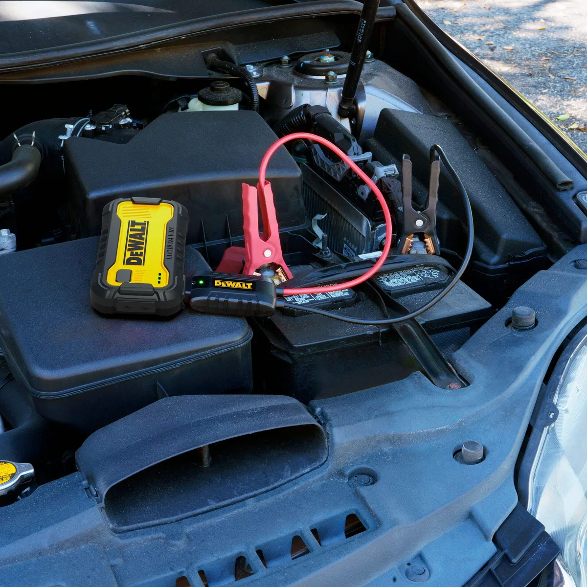 DeWalt jump starter control panel