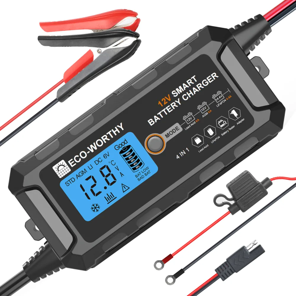 engine start mode vs standard charging on car battery charger