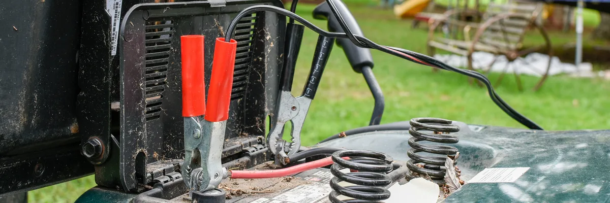 how to jump start a riding mower