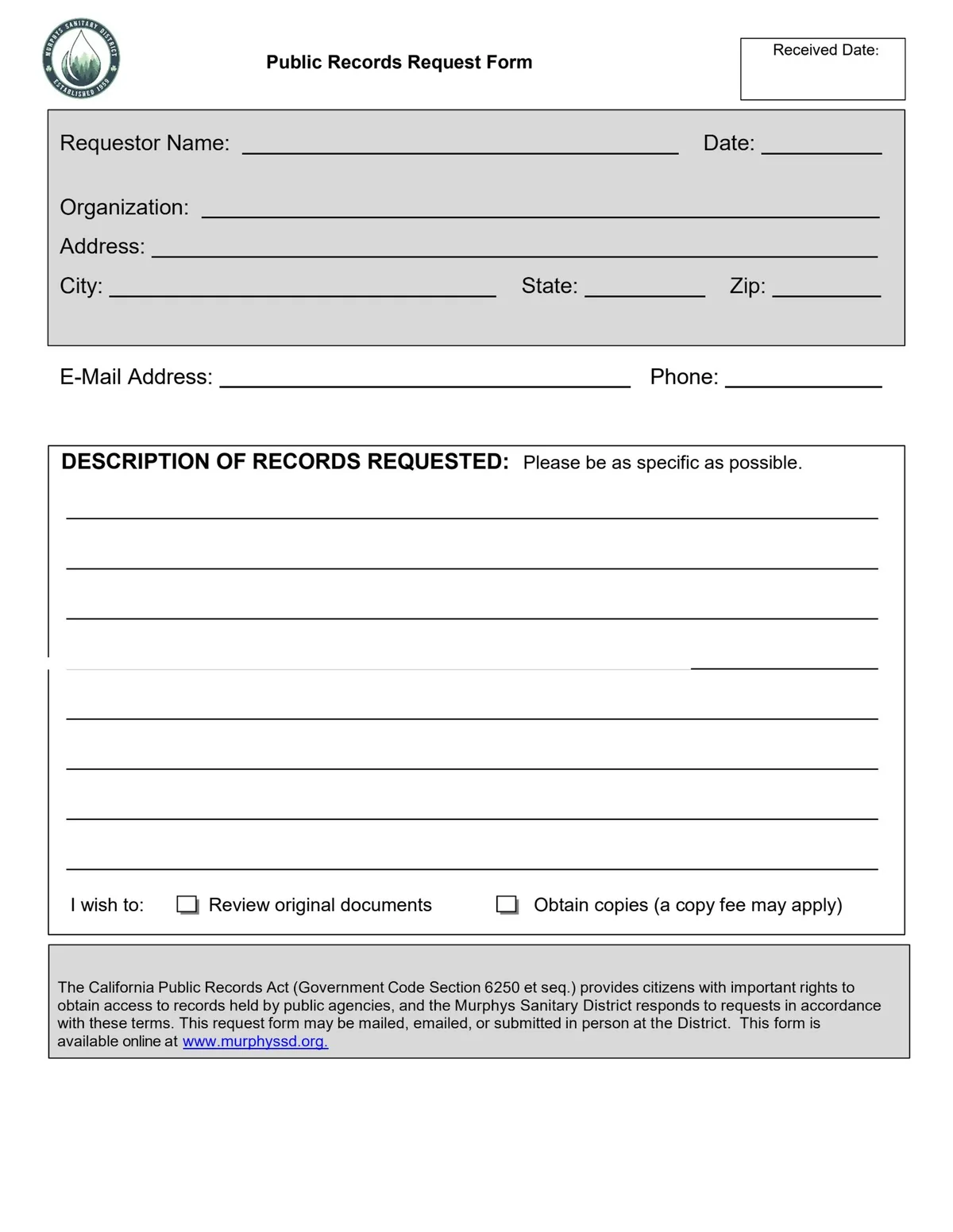 public records request process