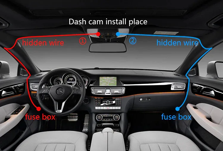 routing dash cam cable through headliner