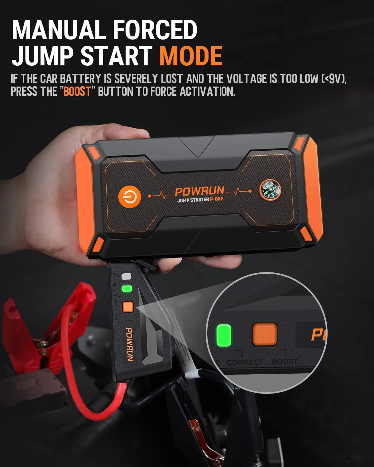 stanley jump starter manual override