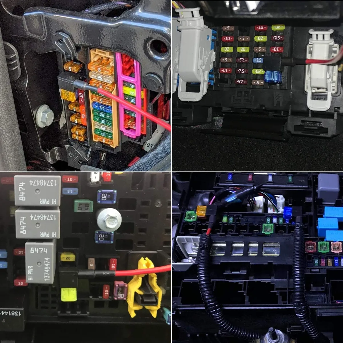 vehicle fuse box fuse tap dash cam